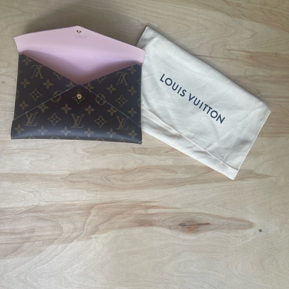 Louis Vuitton Pink and Brown Clutch